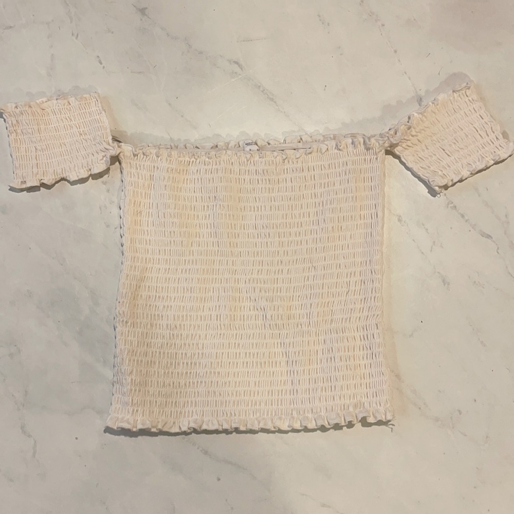 White crop top